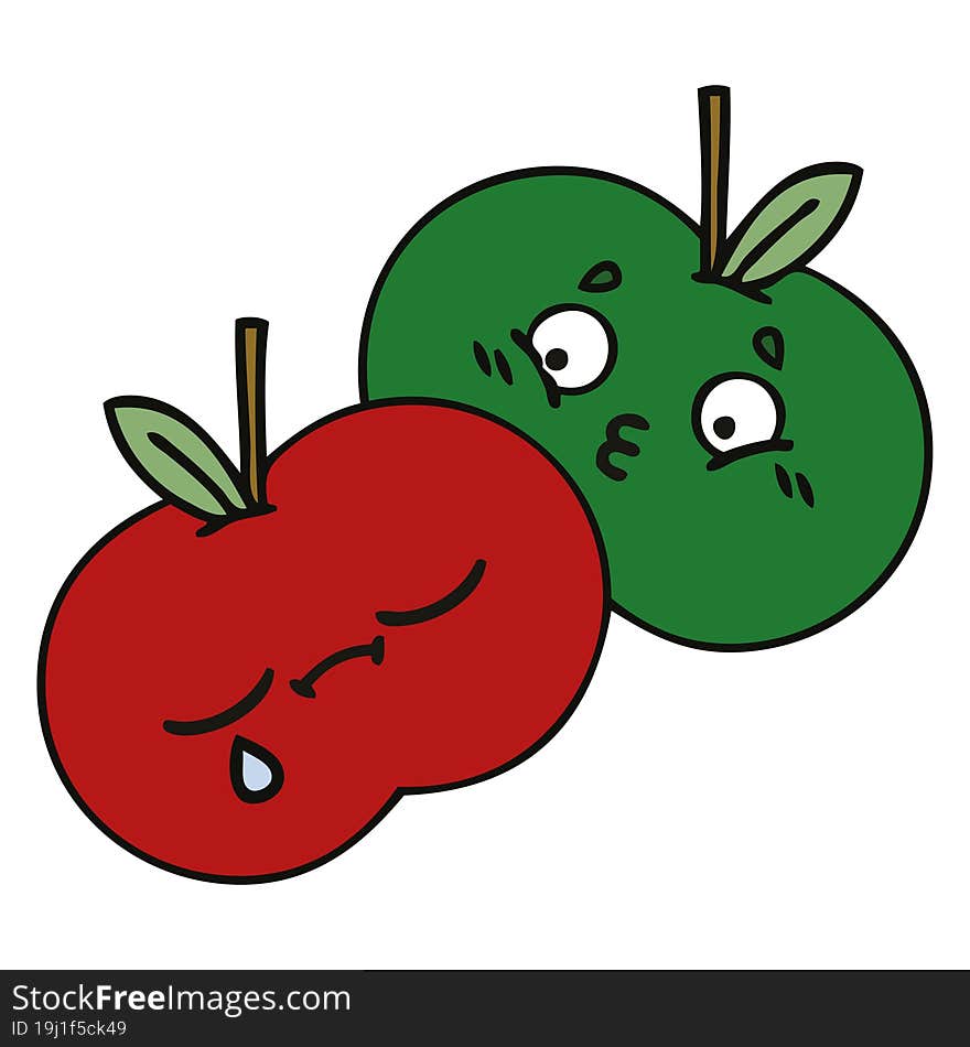 cute cartoon of a juicy apple. cute cartoon of a juicy apple