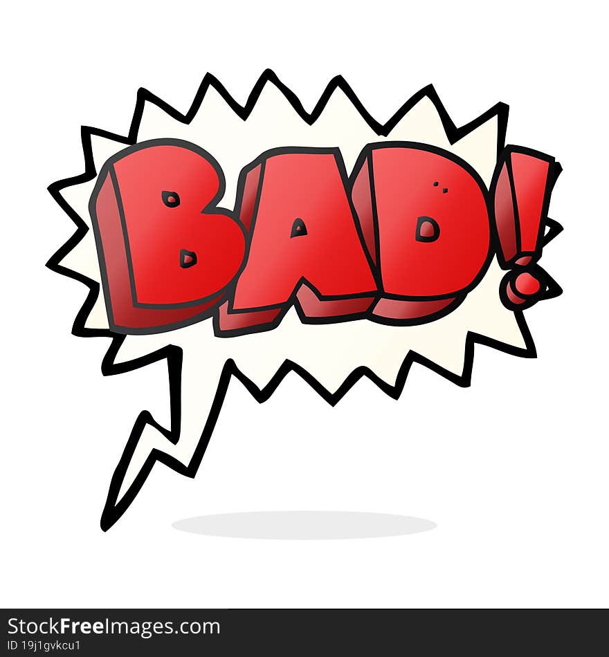 Speech Bubble Cartoon Bad Symbol