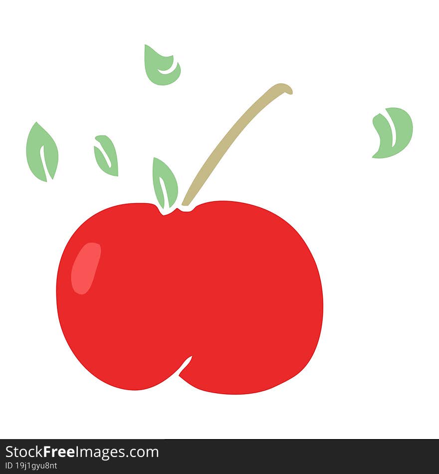 cartoon doodle juicy apple