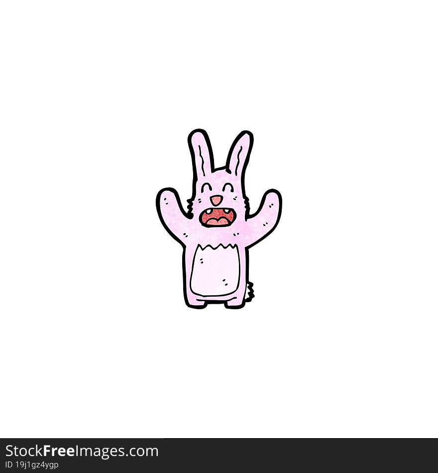 cartoon pink bunny