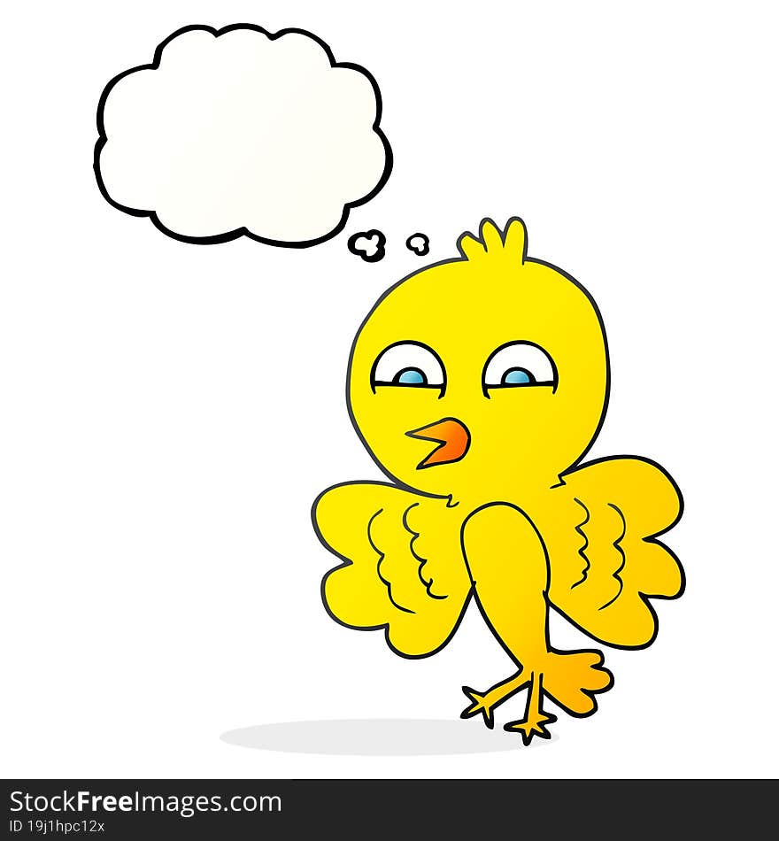 Thought Bubble Cartoon Bird