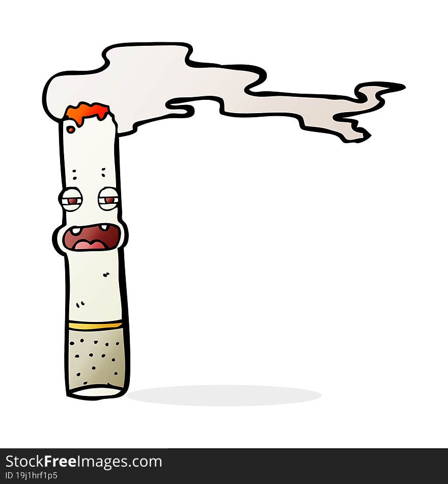 cartoon cigarette character