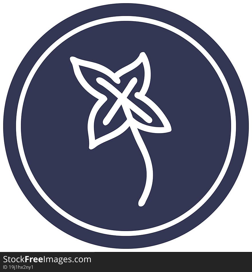 natural leaf circular icon symbol