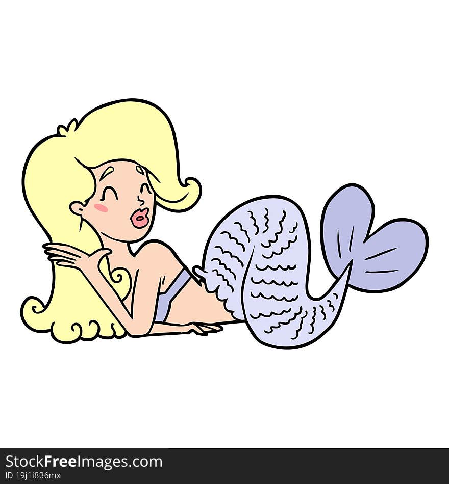 cartoon mermaid. cartoon mermaid