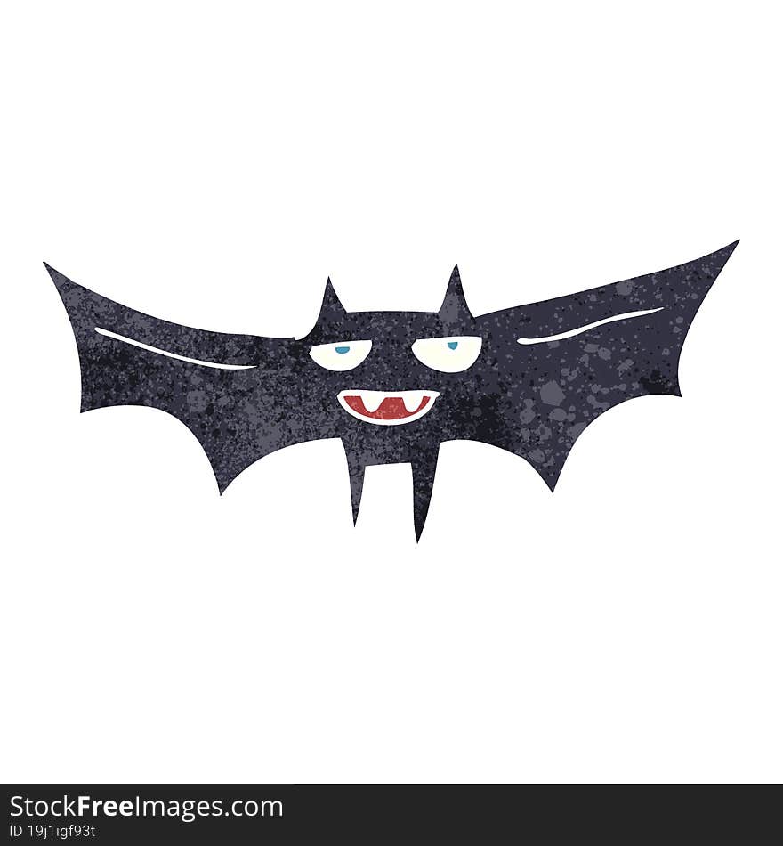 Retro Cartoon Halloween Bat