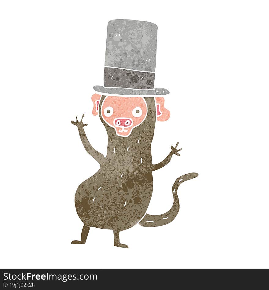 Cartoon Monkey In Top Hat