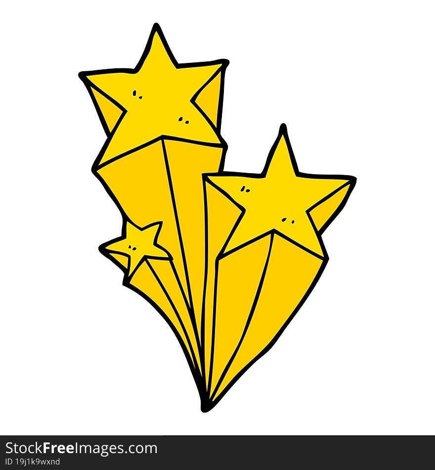 cartoon shooting stars