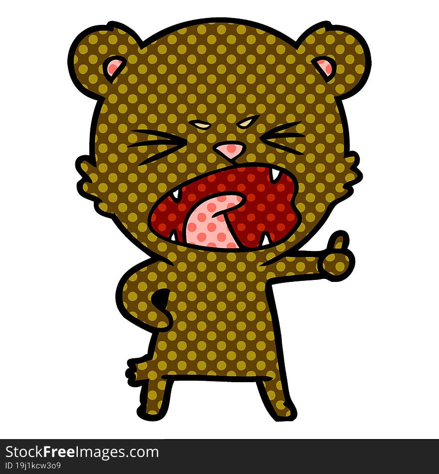 angry cartoon bear. angry cartoon bear