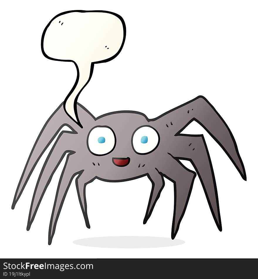 speech bubble cartoon spider