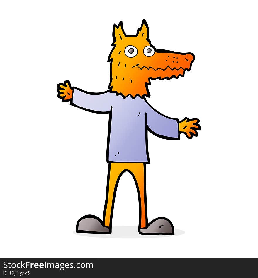 cartoon fox man