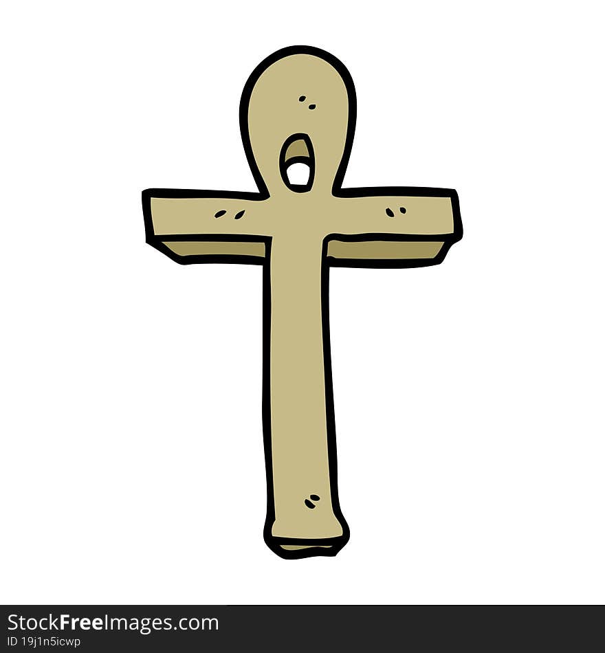 Cartoon Ankh Symbol