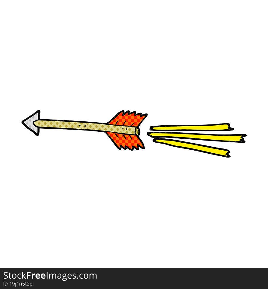 cartoon flying arrow