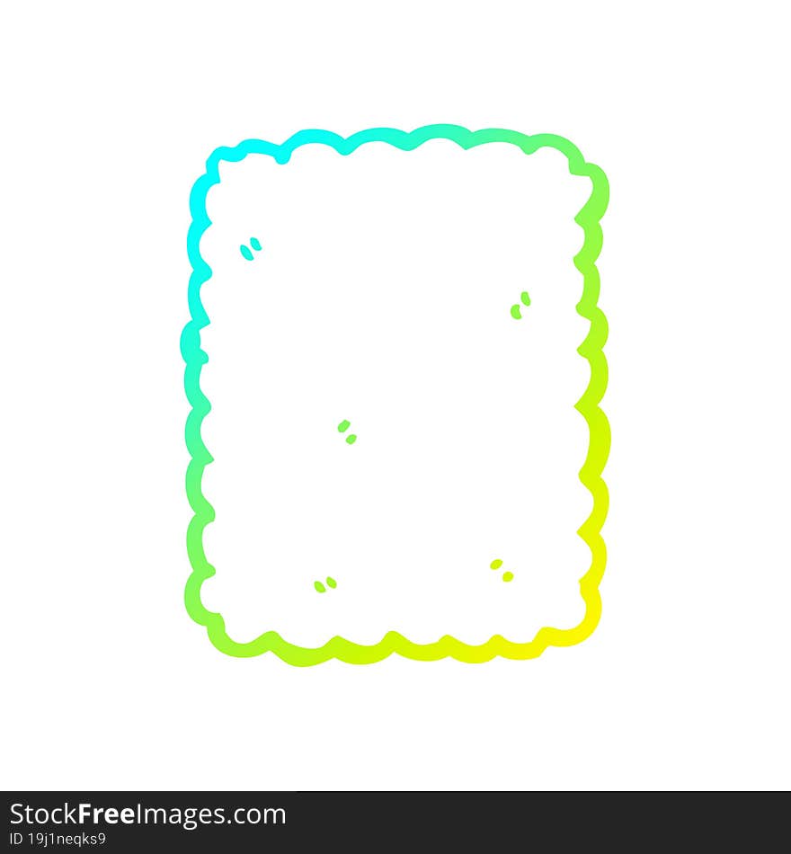 cold gradient line drawing cartoon biscuit