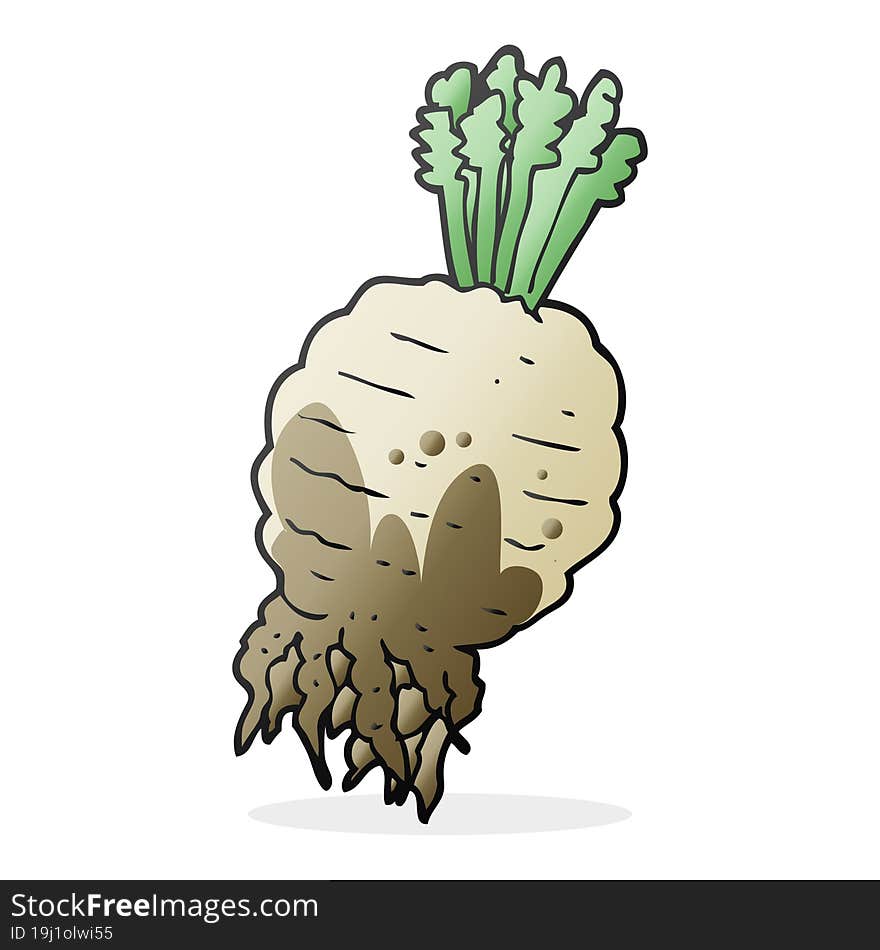 cartoon muddy turnip