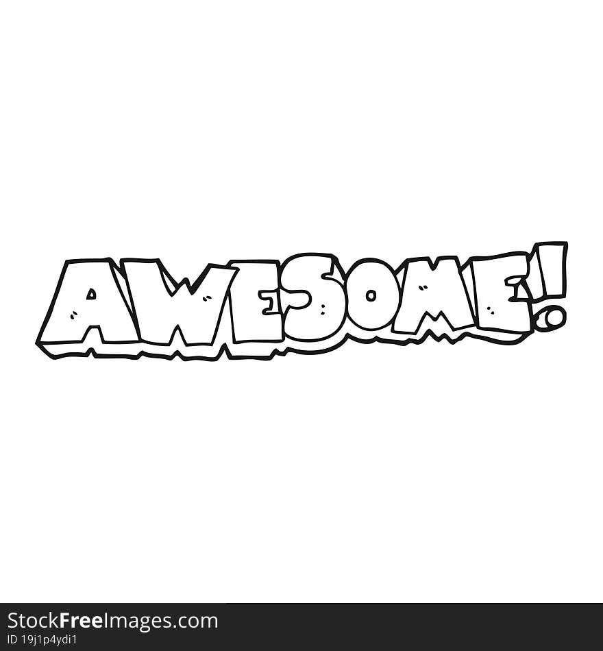 Awesome Black And White Cartoon Symbol