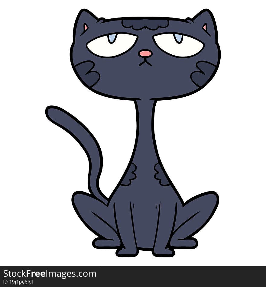 cartoon black cat. cartoon black cat