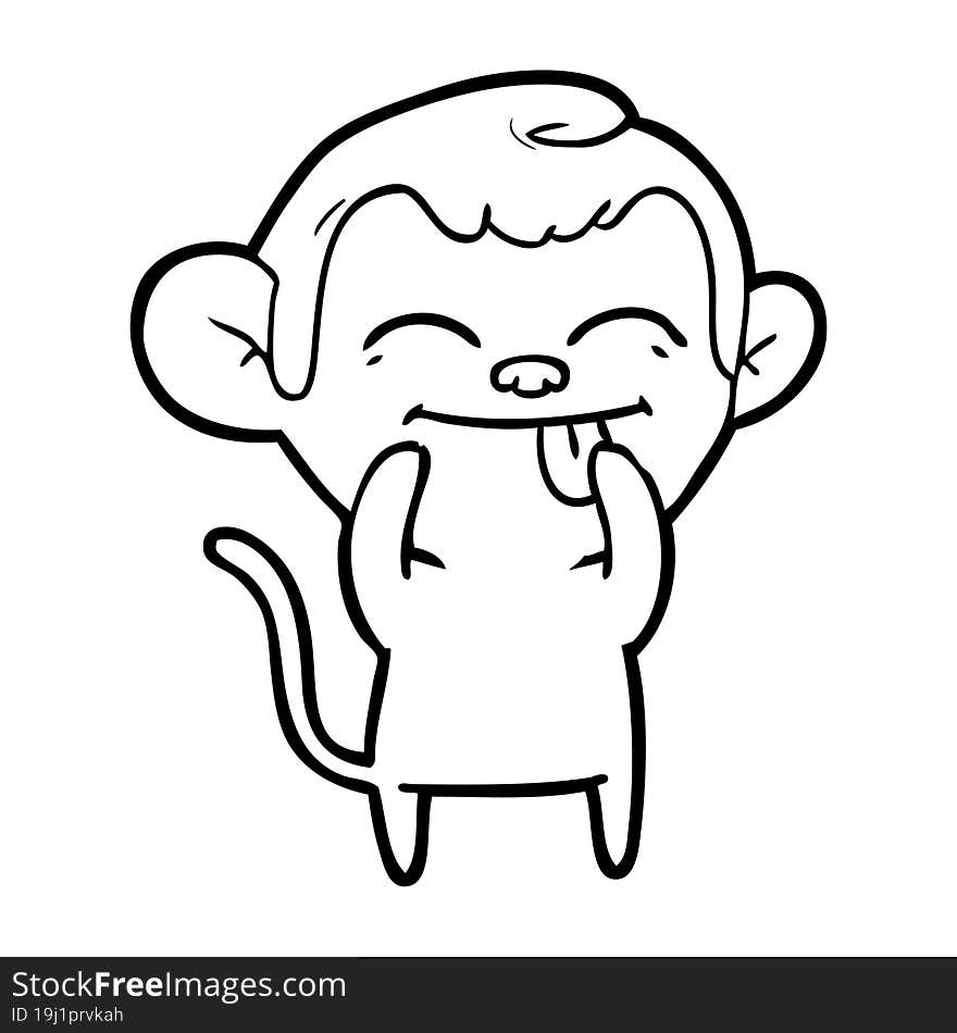 funny cartoon monkey. funny cartoon monkey