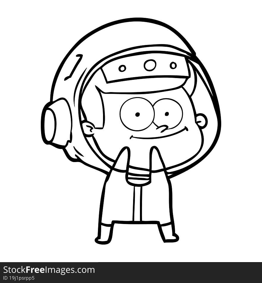 happy astronaut cartoon. happy astronaut cartoon