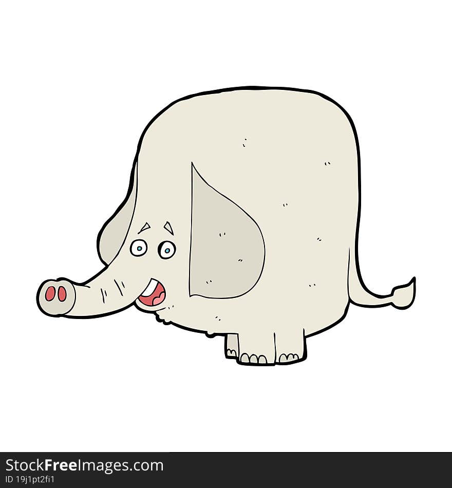 cartoon happy elephant