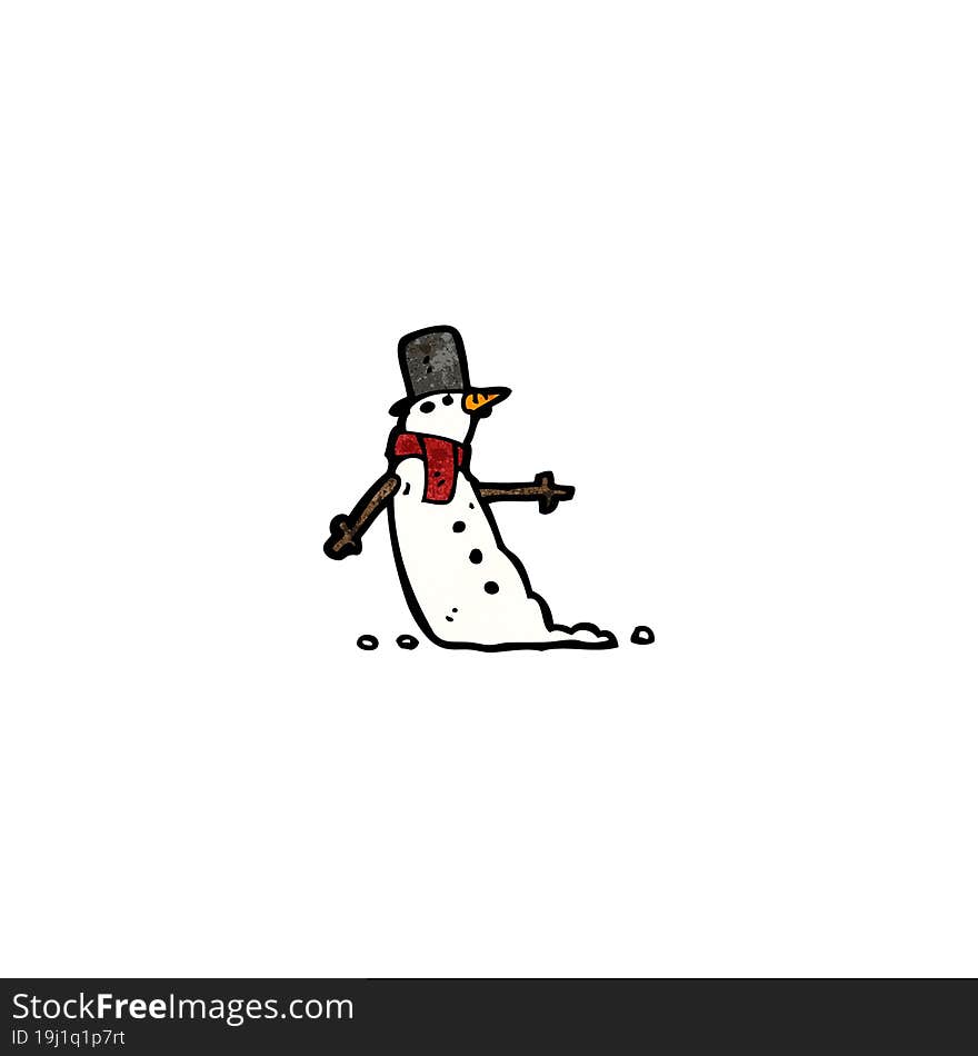 cartoon snowman