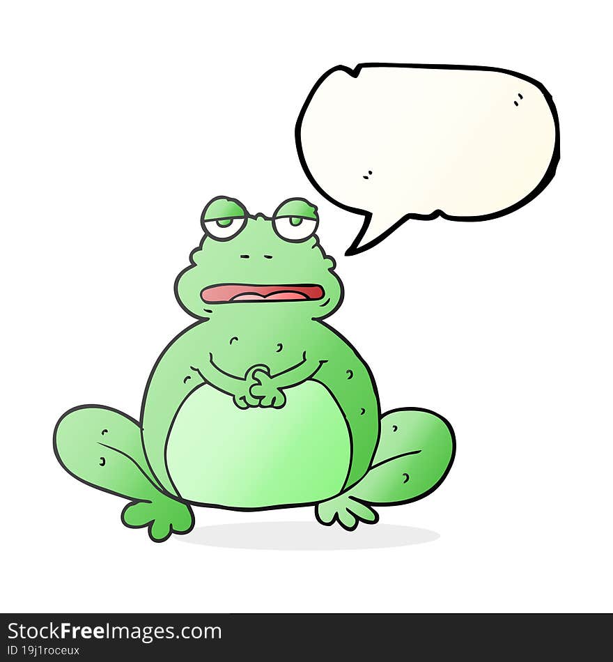 speech bubble cartoon frog