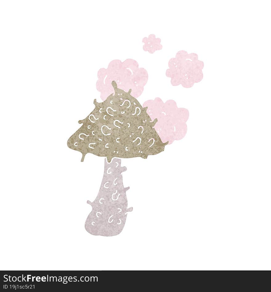 cartoon weird mushroom