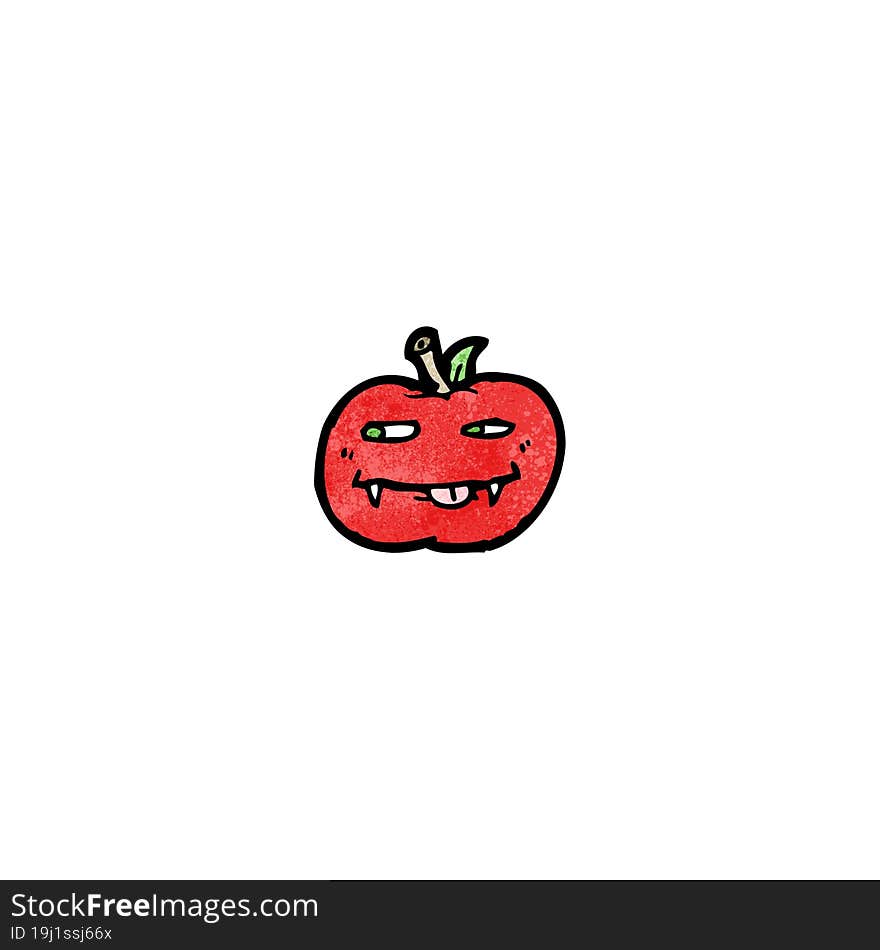 Vampire Apple Cartoon