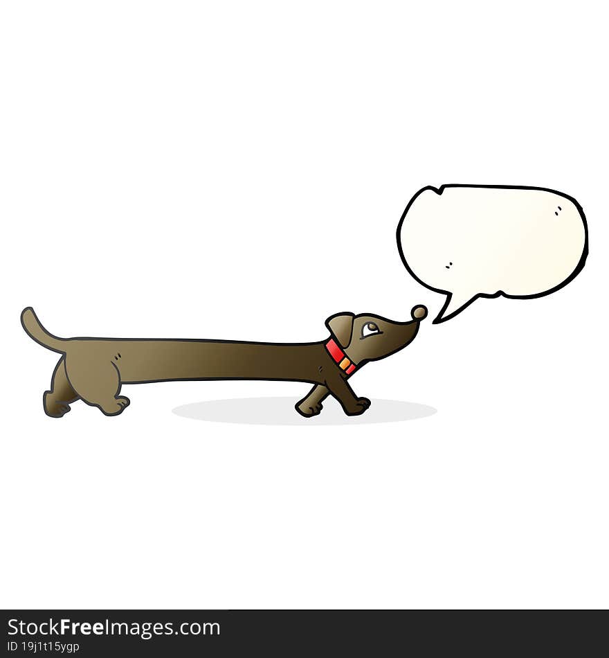 Speech Bubble Cartoon Dachshund