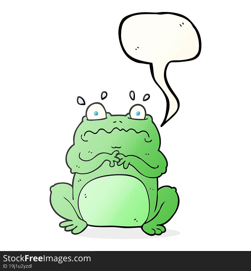 Speech Bubble Cartoon Funny Frog