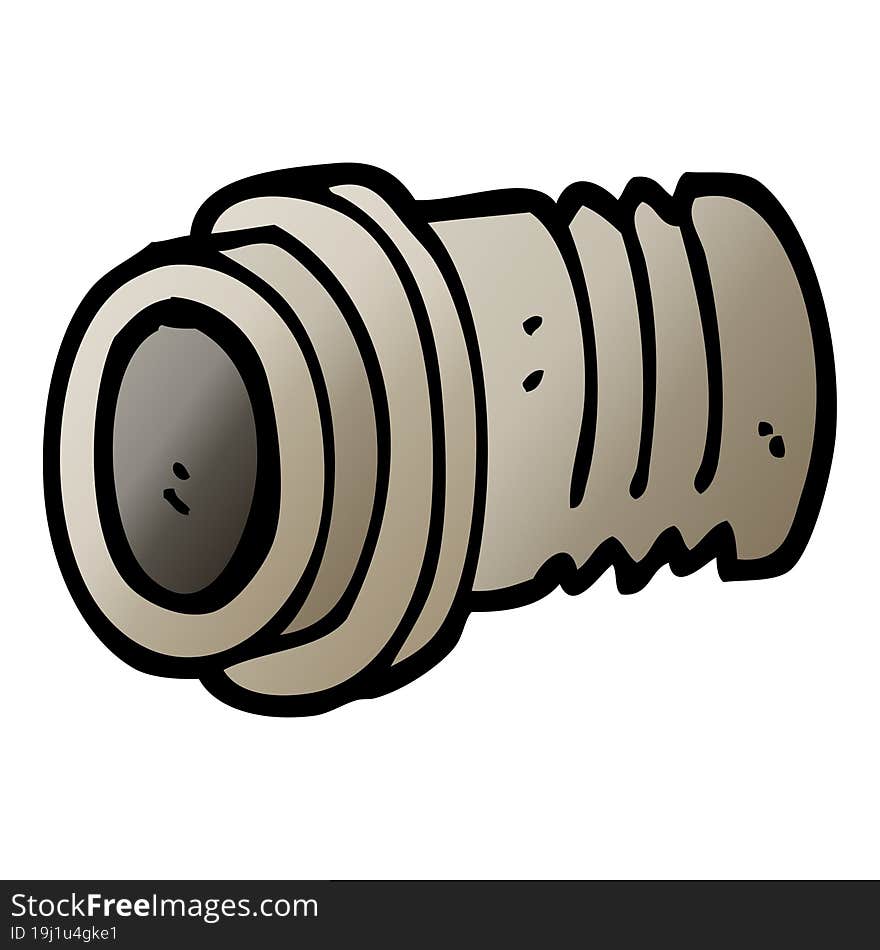 Vector Gradient Illustration Cartoon Pipe Fitting