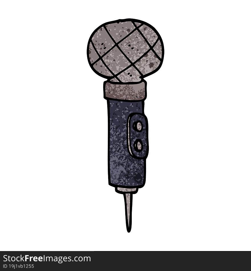 cartoon doodle of a microphone