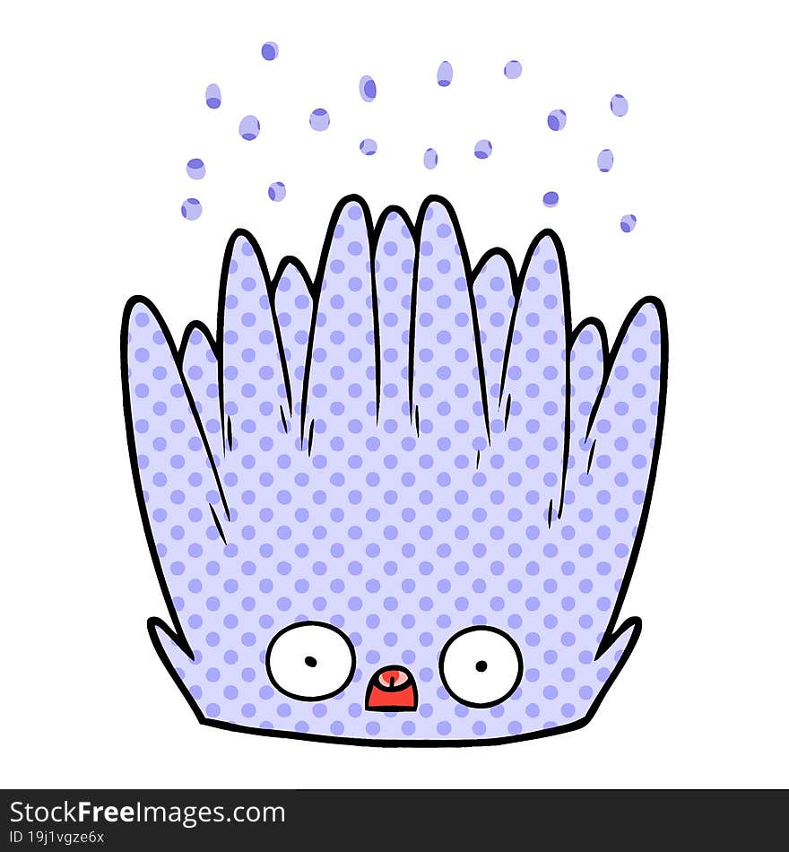 cartoon sea anemone. cartoon sea anemone