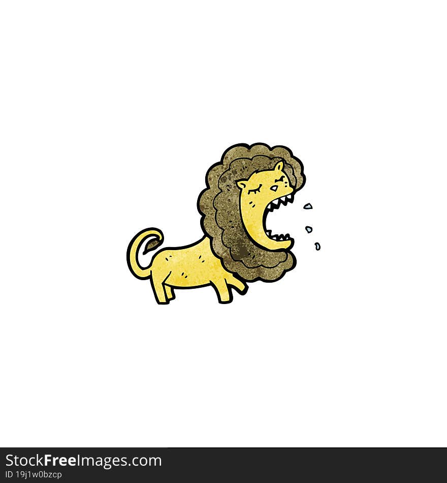 cartoon roaring lion