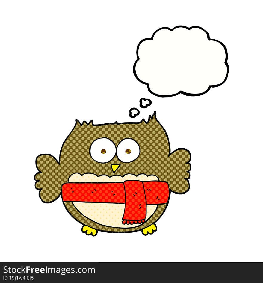 thought bubble cartoon cute owl