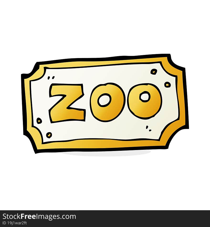 Cartoon Zoo Sign