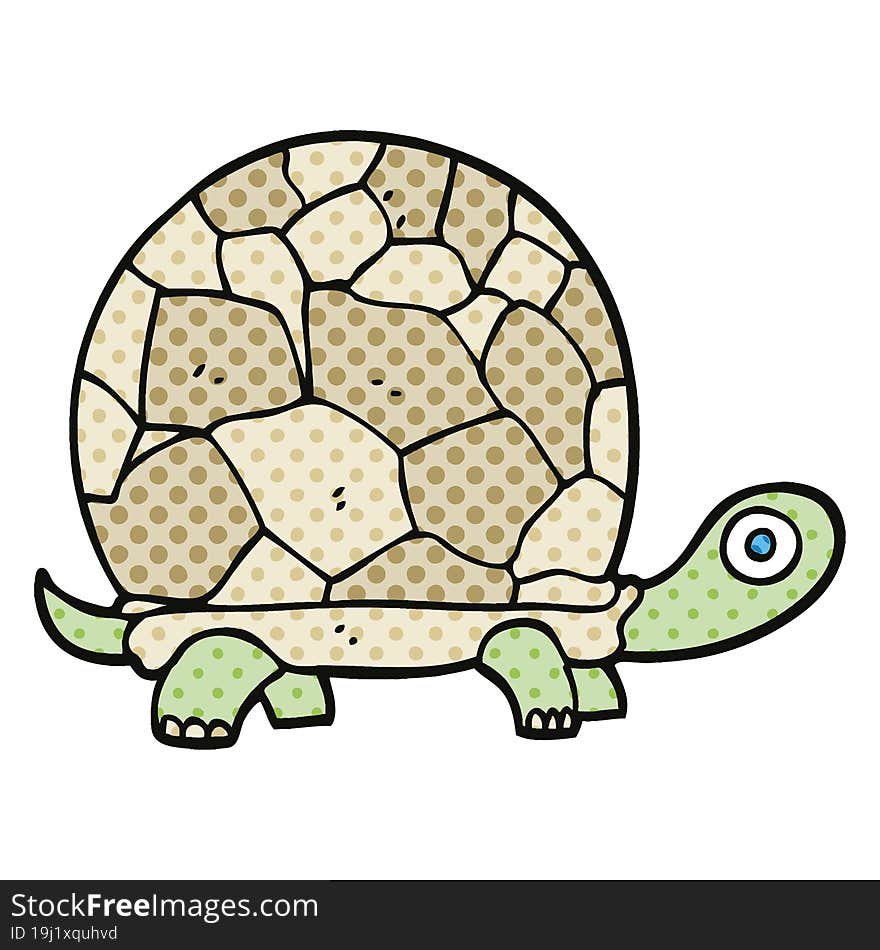 comic book style cartoon tortoise