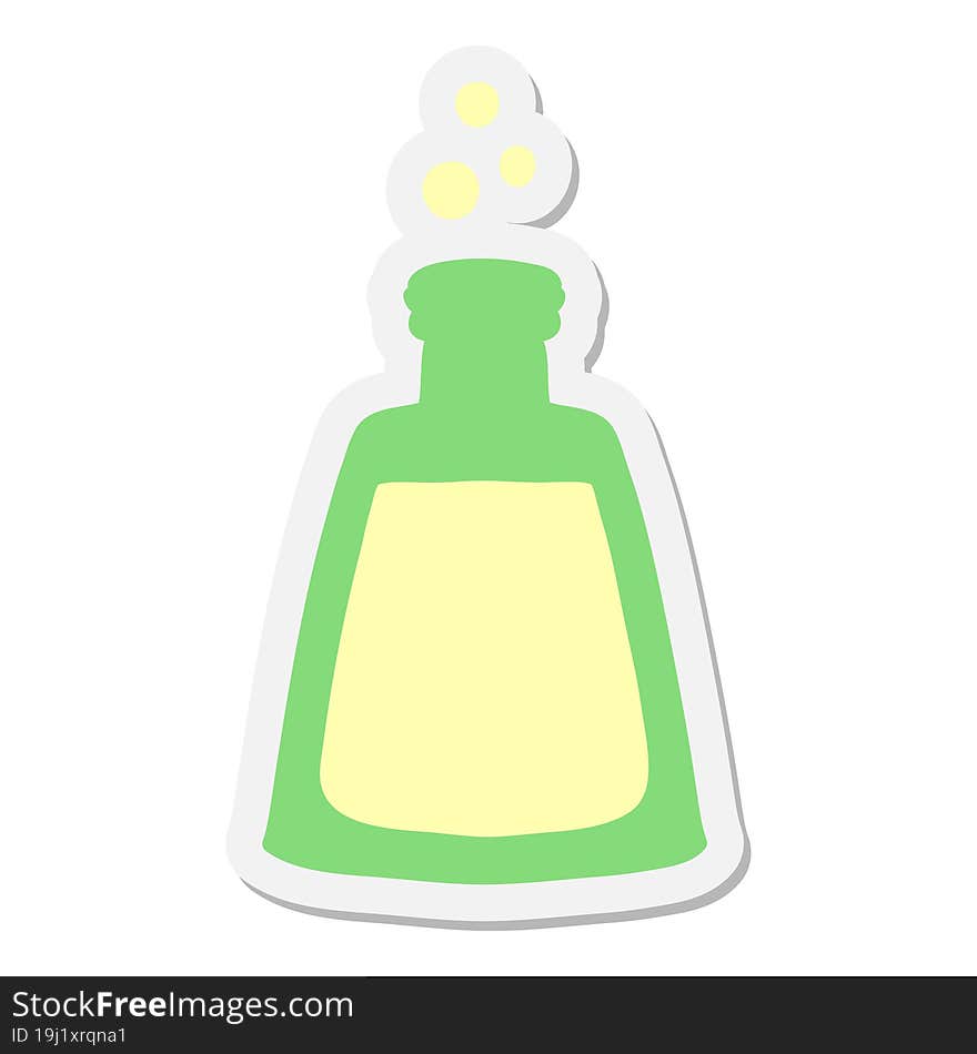 bubbling potion bottle sticker