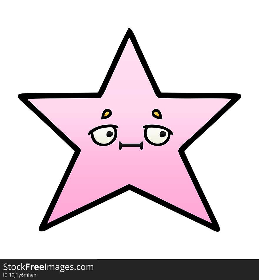 gradient shaded cartoon star fish