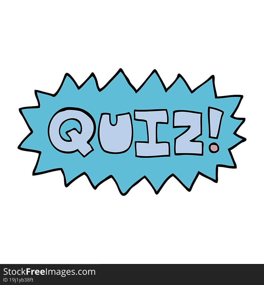 cartoon doodle quiz symbol