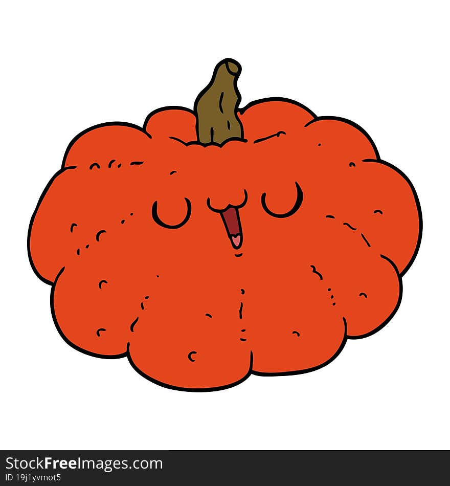 happy cartoon pumpkin