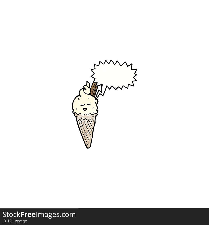 ice cream cone cartoon character