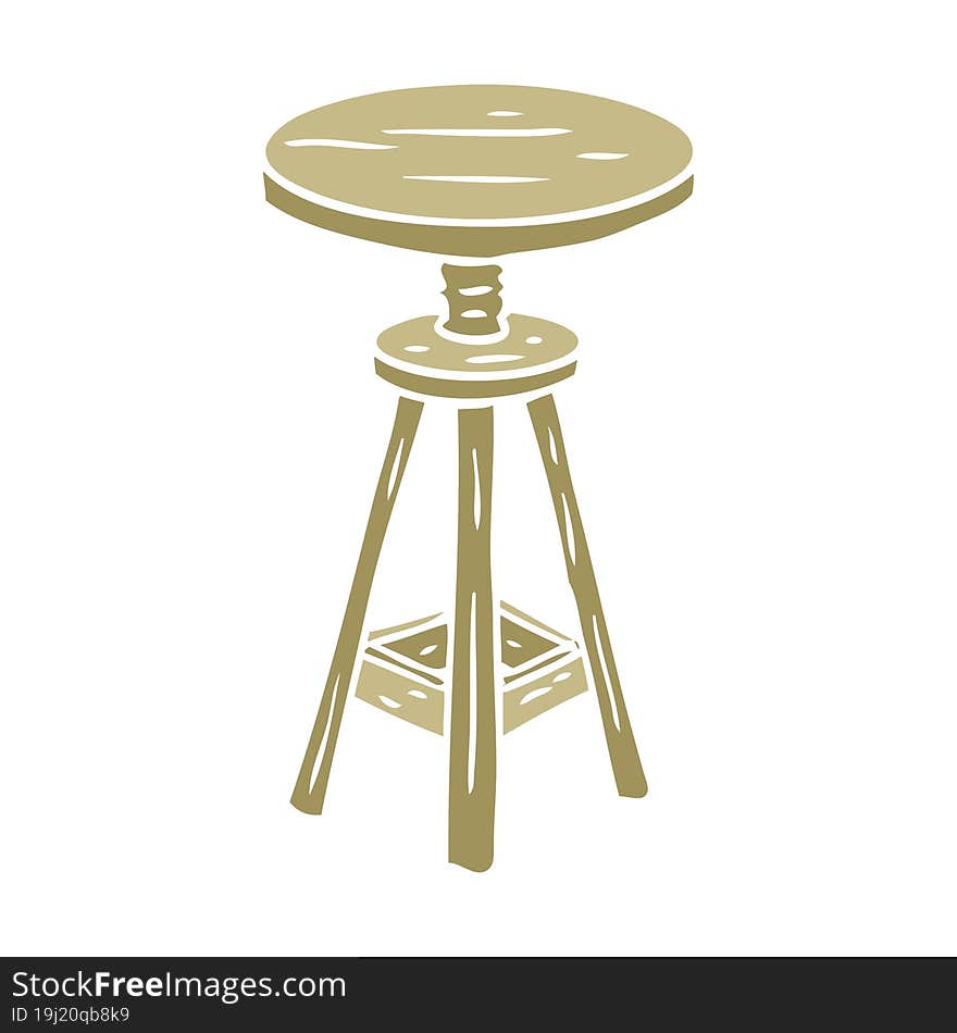 Flat Color Style Cartoon Adjustable Artist Stool