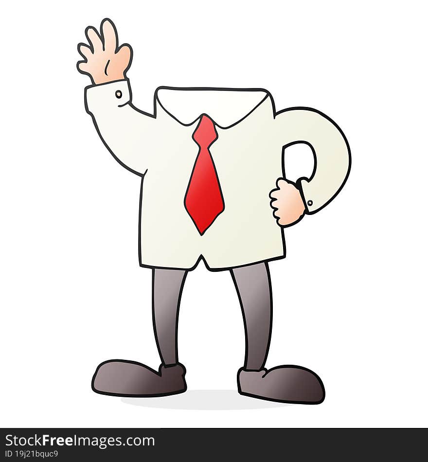 Cartoon Headless Businessman