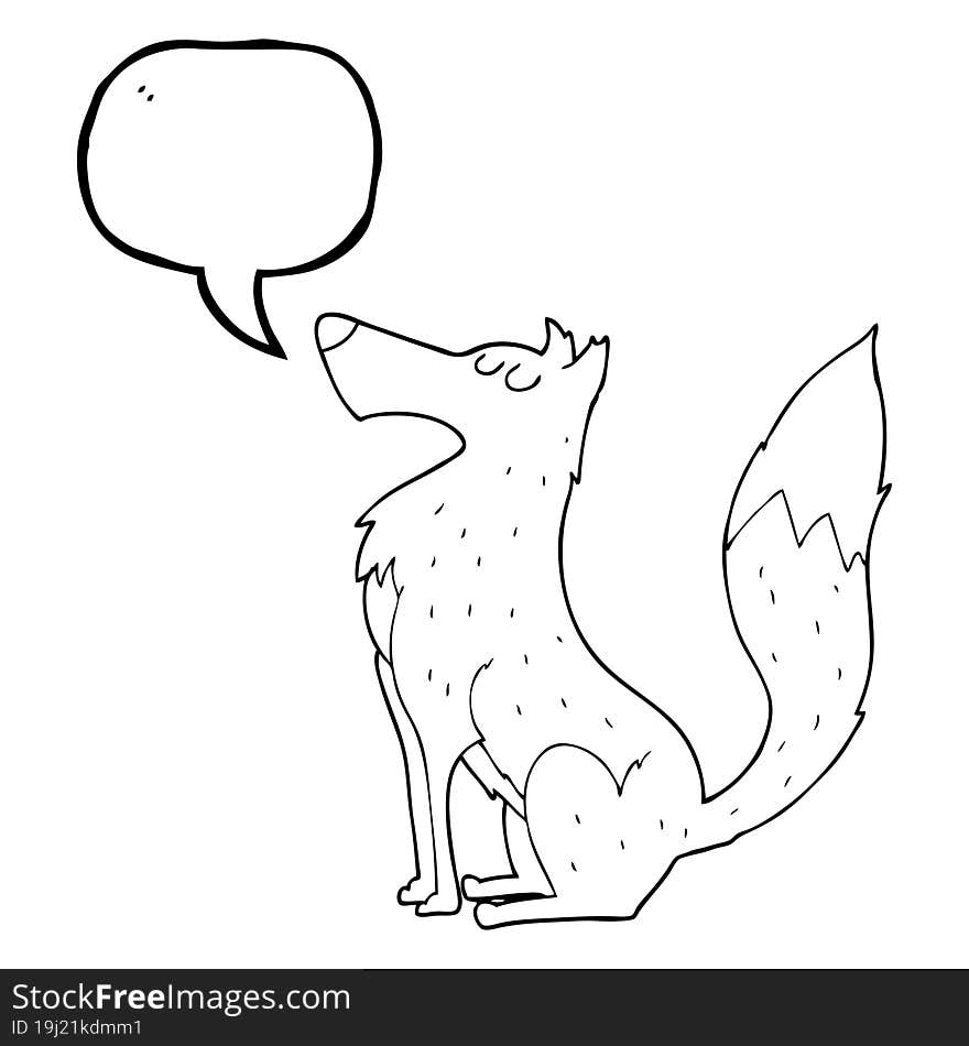 speech bubble cartoon wolf