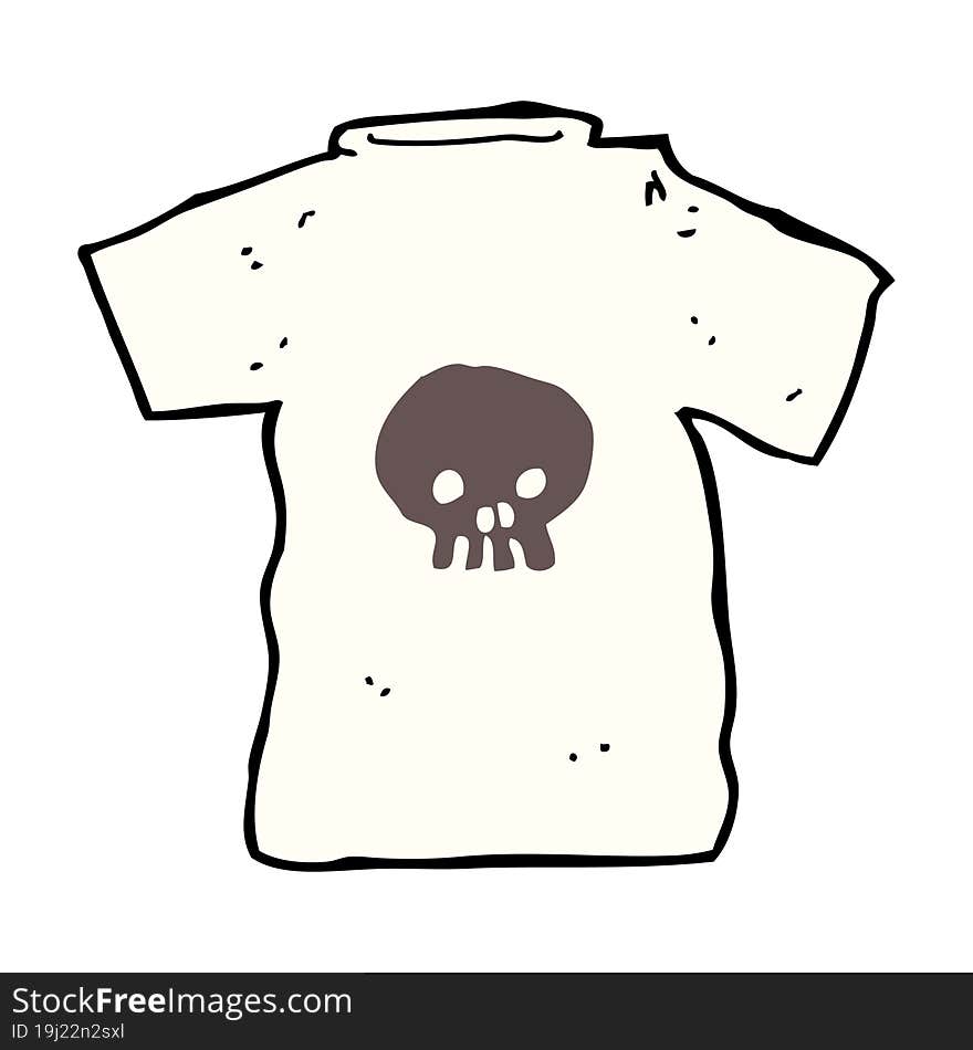 cartoon skull tee