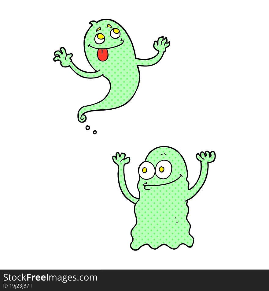 cartoon ghosts