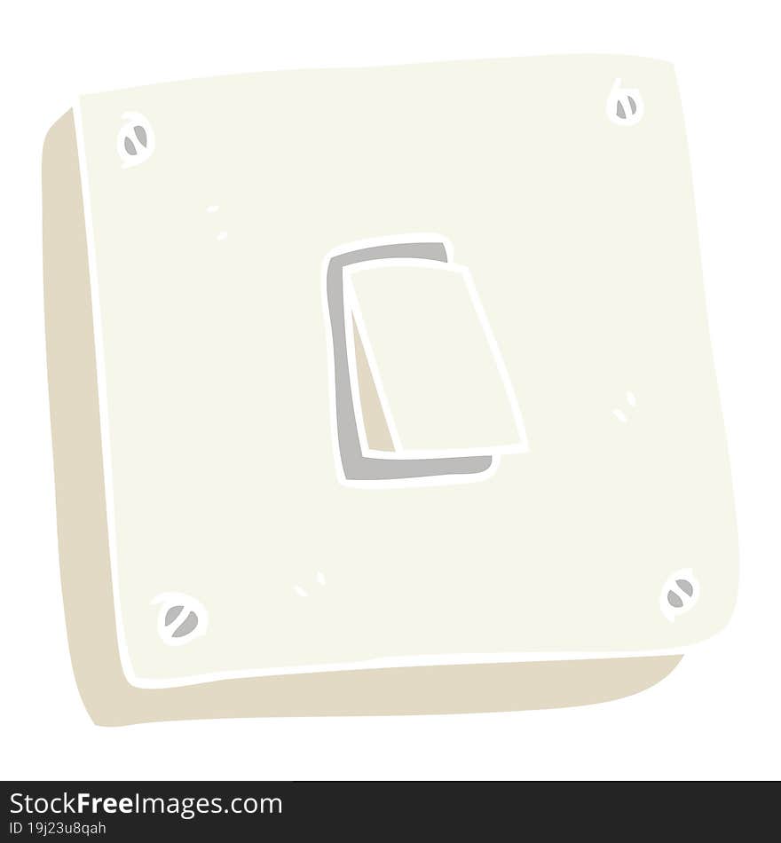 flat color illustration of light switch. flat color illustration of light switch