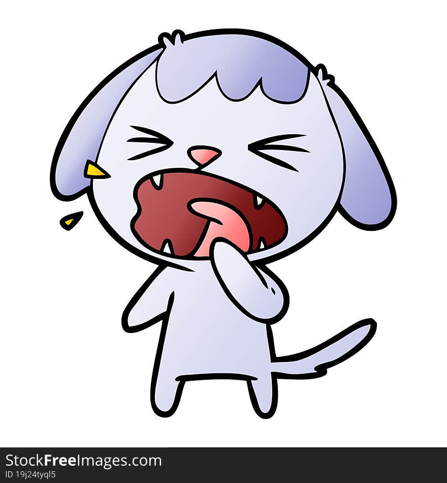 cute cartoon dog barking. cute cartoon dog barking