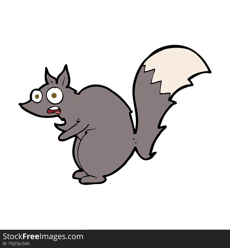 funny startled squirrel cartoon