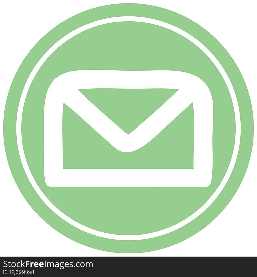 envelope letter circular icon